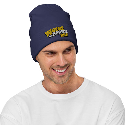 'Where The Bears Are' Logo Embroidered Beanie