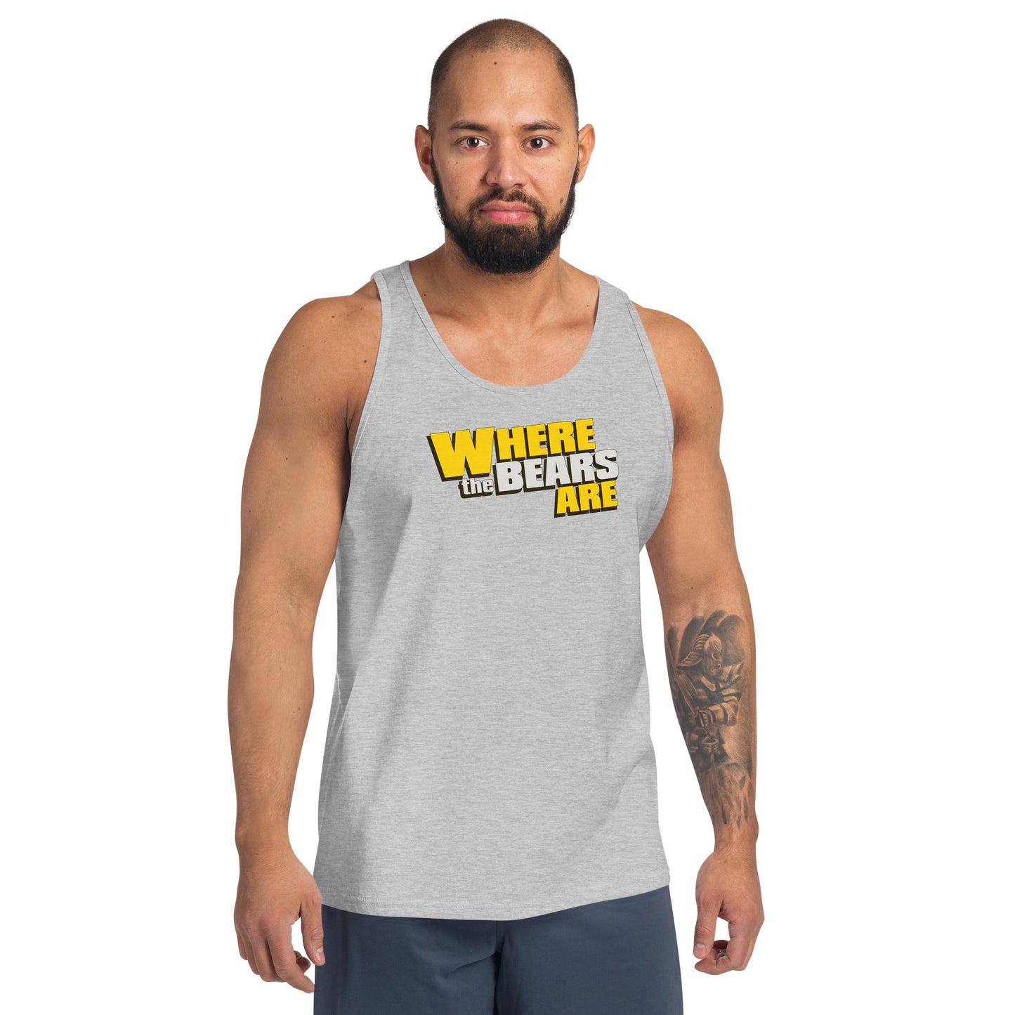 'Where The Bears Are' Large Logo Unisex Tank Top
