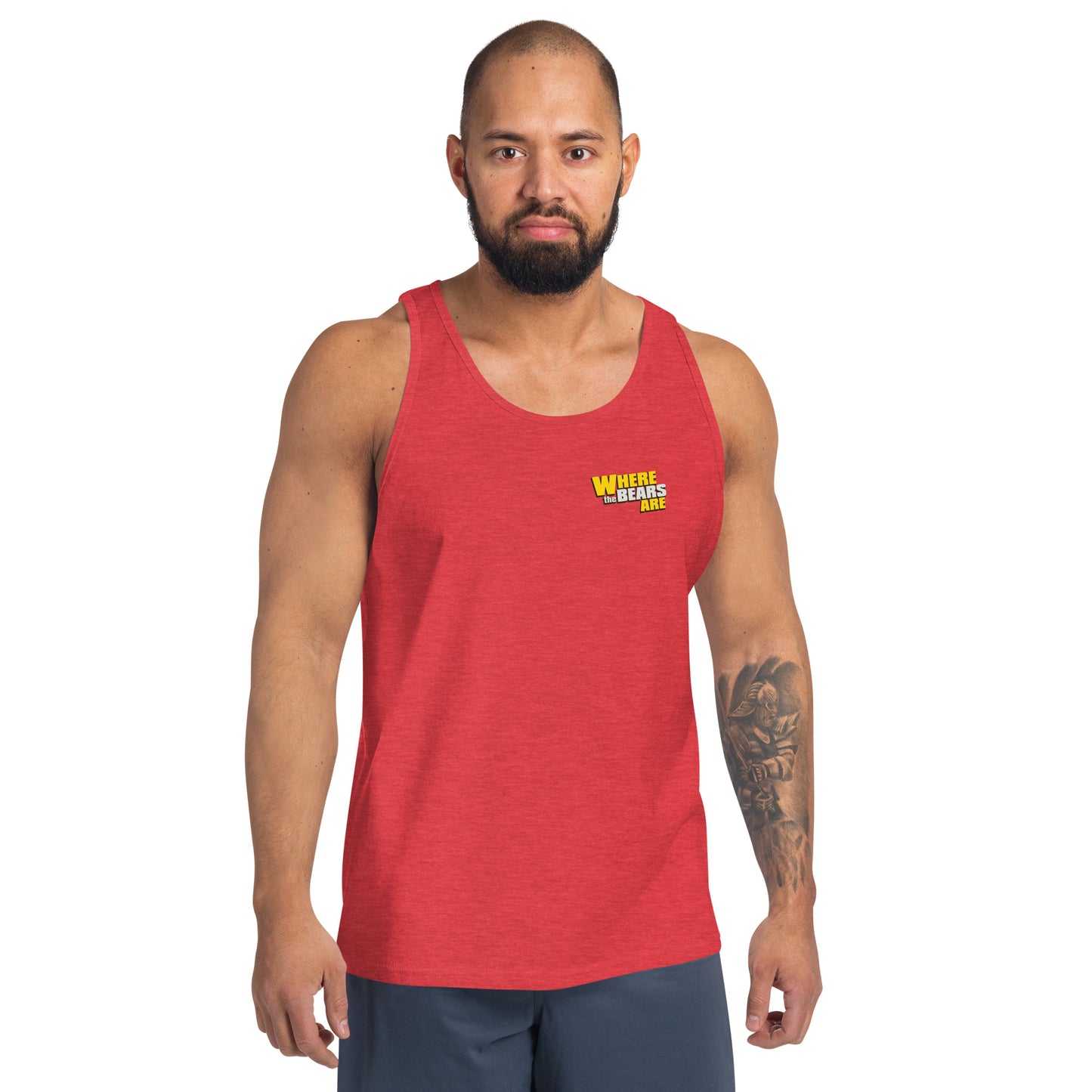 'Where The Bears Are' Small Logo Unisex Tank Top