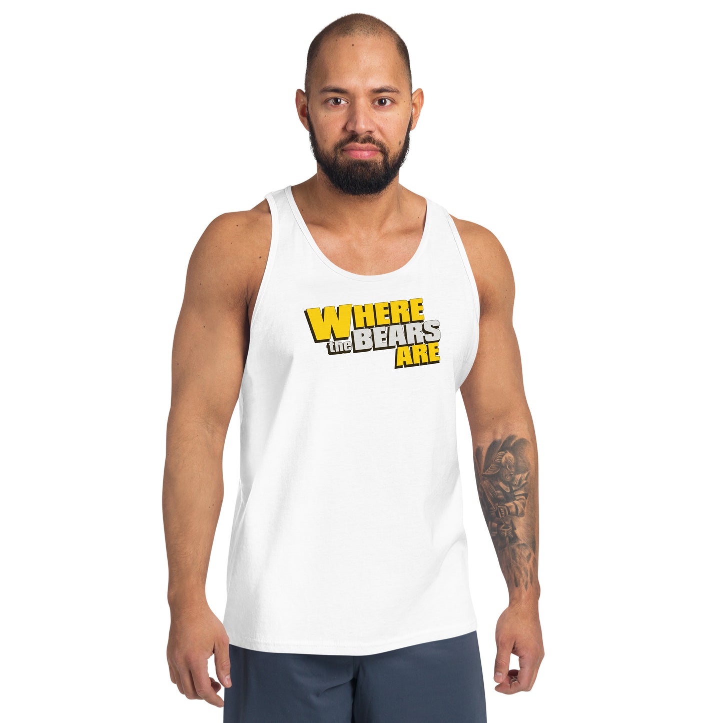 'Where The Bears Are' Large Logo Unisex Tank Top