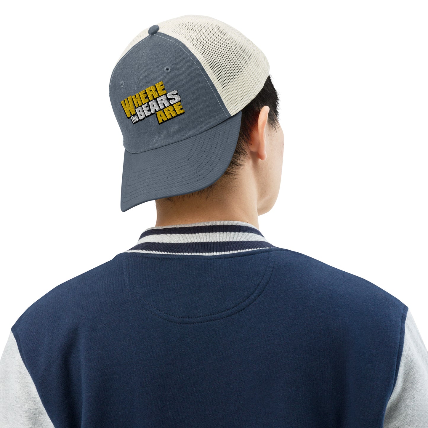'Where The Bears Are' Embroidered Logo Pigment-dyed cap