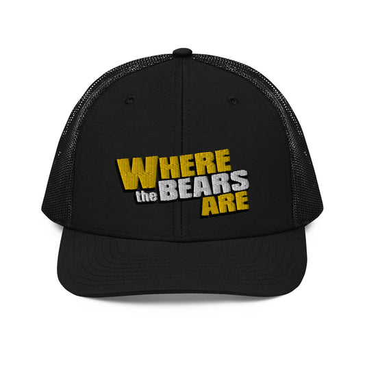 'Where The Bears Are' Logo Embroidered Trucker Cap