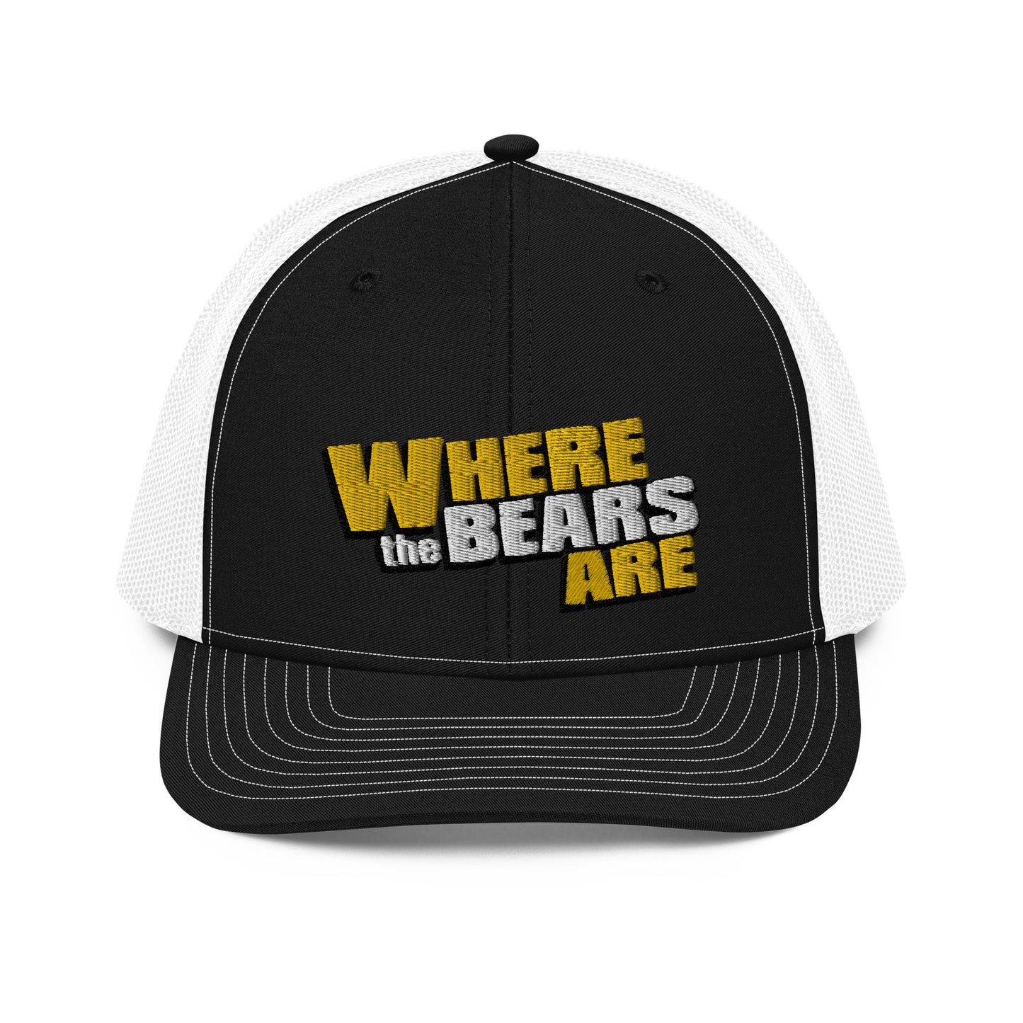 'Where The Bears Are' Logo Embroidered Trucker Cap