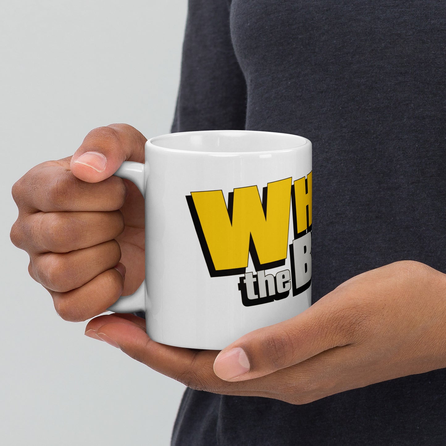 'Where The Bears Are' Logo White glossy mug